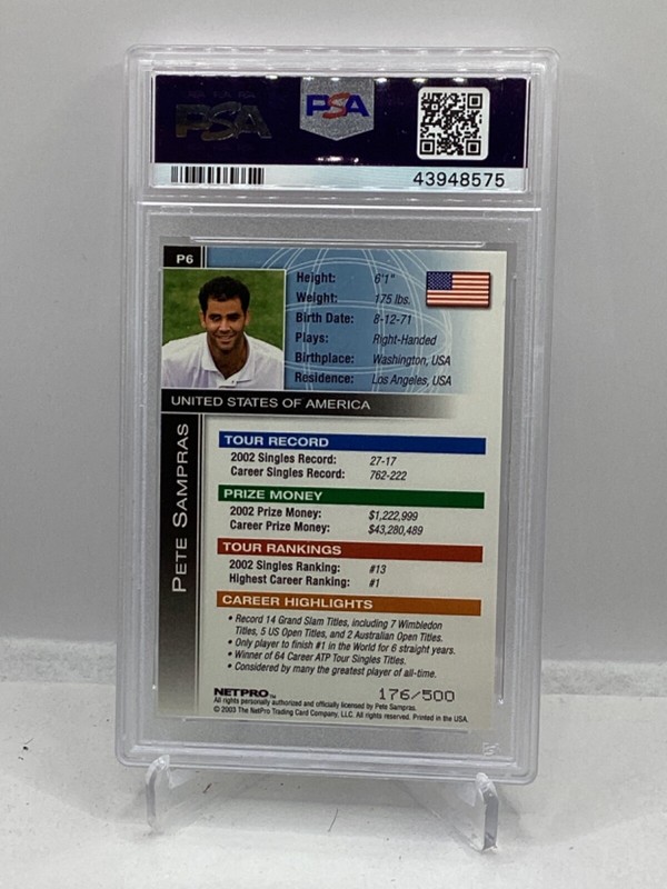 2003 Netpro Glossy International Series Preview #P6 Pete Sampras PSA 7 view 2