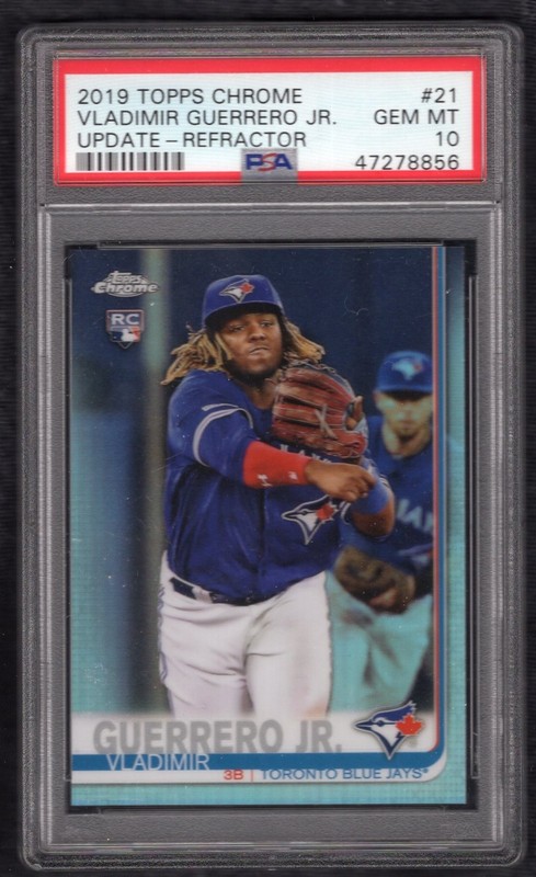 2019 Topps Chrome Update Refractor #21 Vladimir Guerrero Jr. RC 204/250 PSA 10