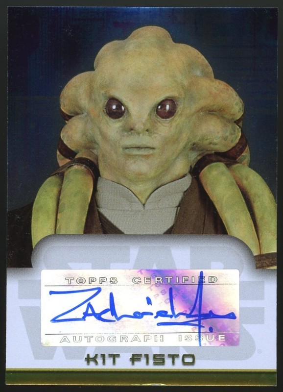 2006 Topps Star Wars Evolution Update Zachariah Jensen As Kit Fisto Auto view 1