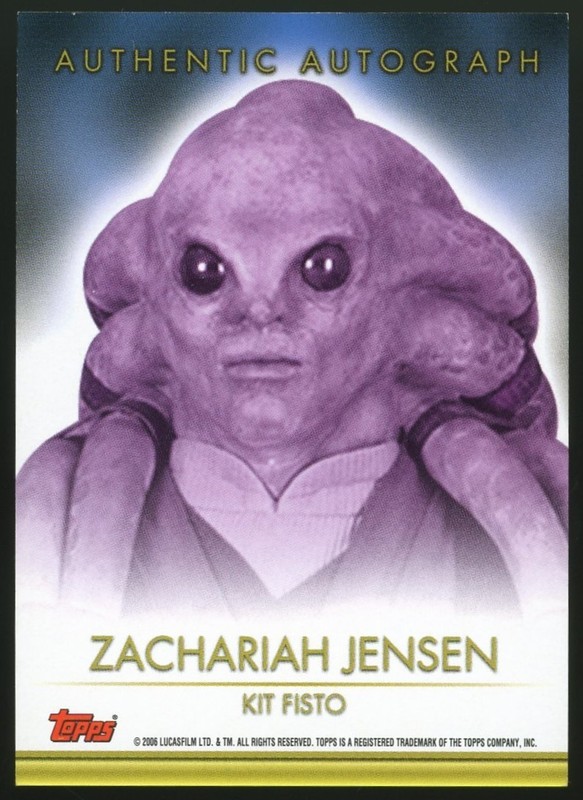 2006 Topps Star Wars Evolution Update Zachariah Jensen As Kit Fisto Auto view 2