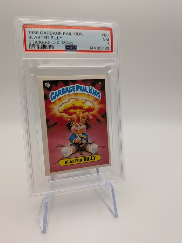 1986 UK Minis Garbage Pail Kids PSA 7 - Series 1 - BLASTED BILLY (8b) License 🤯 view 2