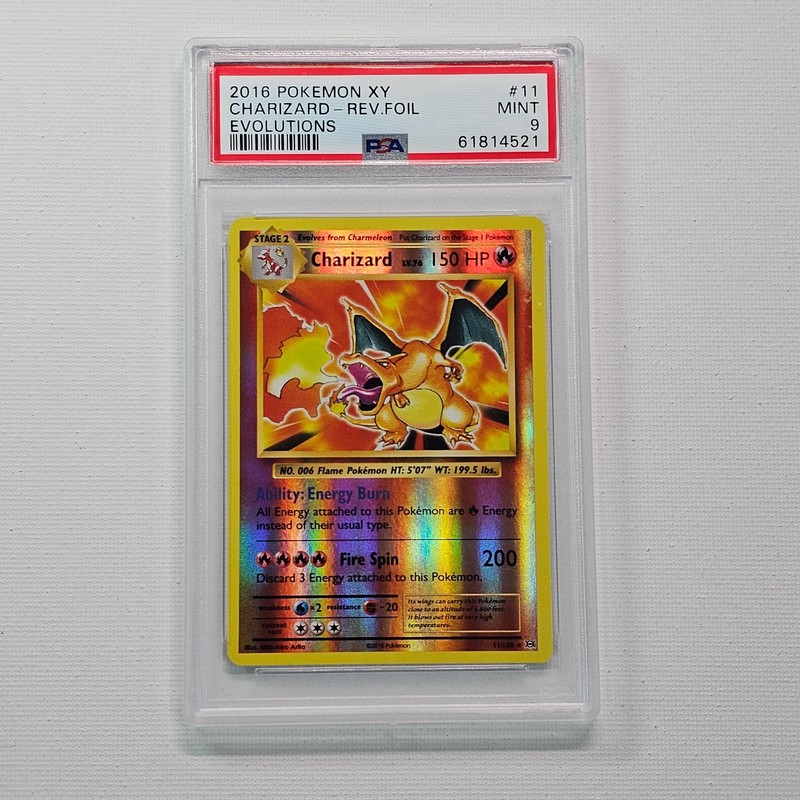 2016 Pokemon XY Charizard 11/108 Evolutions Reverse Holo PSA 9 @9E