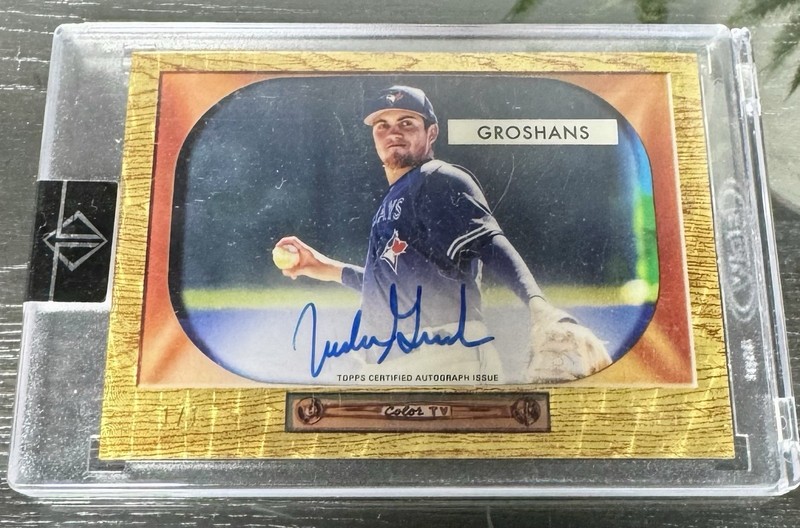 2020 Bowman Transcendent Collection Jordan Groahans 1955 Bowman Auto 1/1