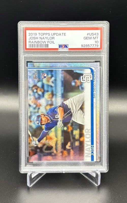2019 Topps Update Josh Naylor Rainbow Foil RC PSA 10 #US43 Rookie