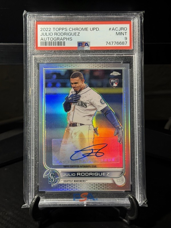 2022 Topps Chrome Update Series  - Julio Rodriguez Autograph PSA 9