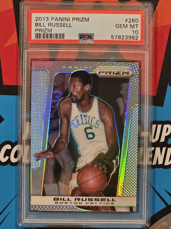 BILL RUSSELL 2013-14 PANINI PRIZM SILVER #260 SP PSA 10 Gem Mint CELTICS Low Pop