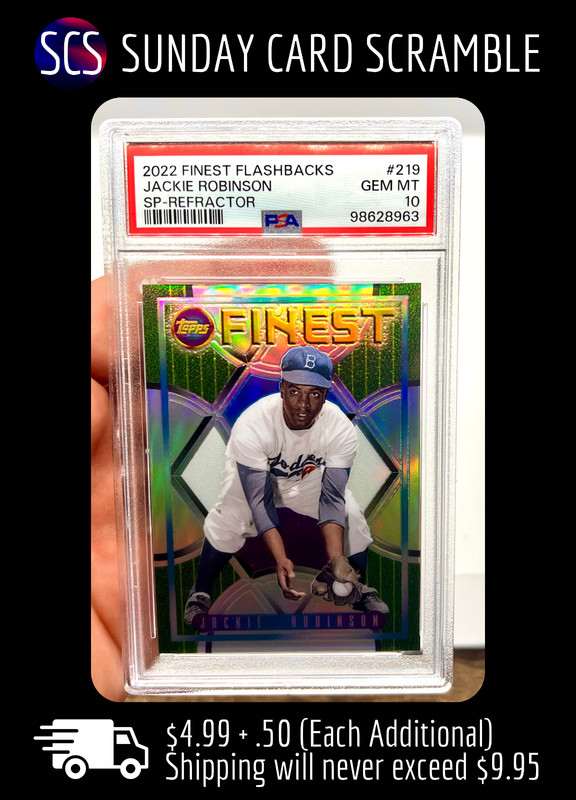 Jackie Robinson 2022 Topps Finest Flashbacks SP Refractor #219 PSA 10 🚚 Sale