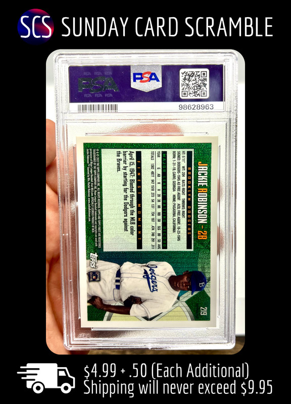 Jackie Robinson 2022 Topps Finest Flashbacks SP Refractor #219 PSA 10 🚚 Sale view 2