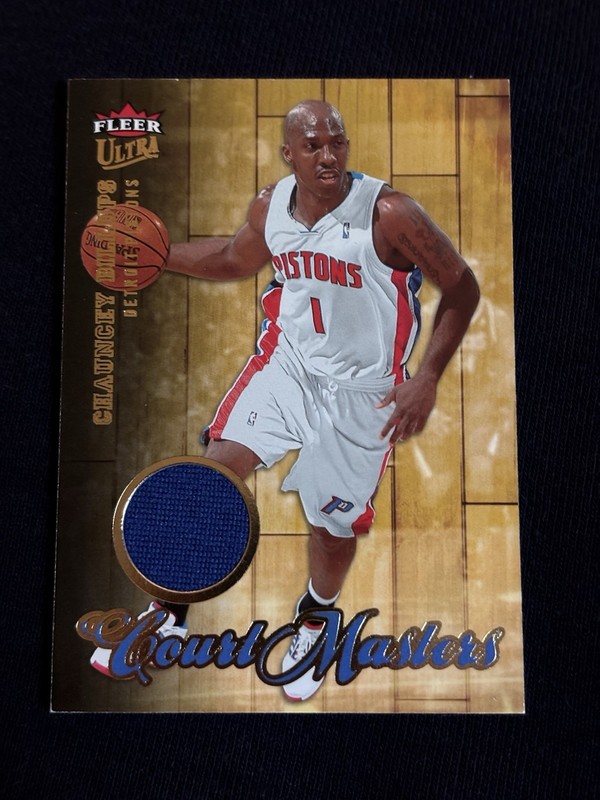 CHAUNCEY BILLUPS 2007-08 Ultra Court Masters Game Used Jersey Card Worn PISTONS