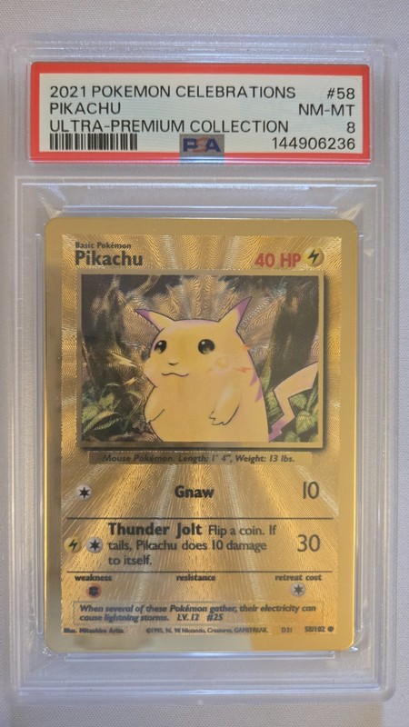 2021 POKEMON CELEBRATIONS PIKACHU & CHARIZARD PSA 8