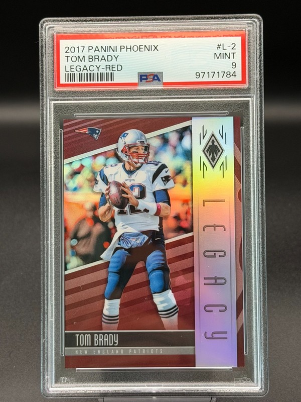 2017 Panini Phoenix #L-2 TOM BRADY Legacy RED 120/299 PSA 9
