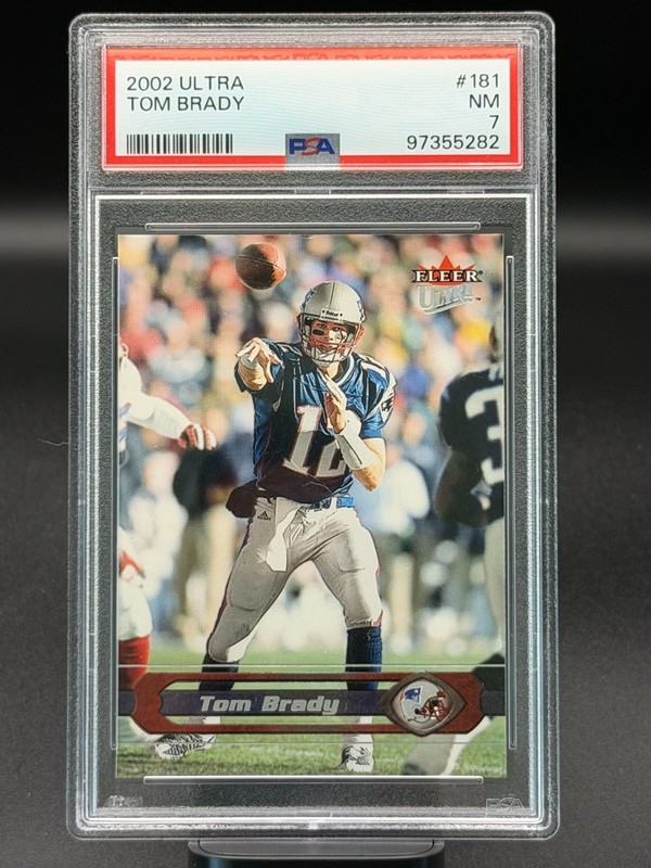 2002 Fleer Ultra #181 TOM BRADY New England Patriots  PSA 7