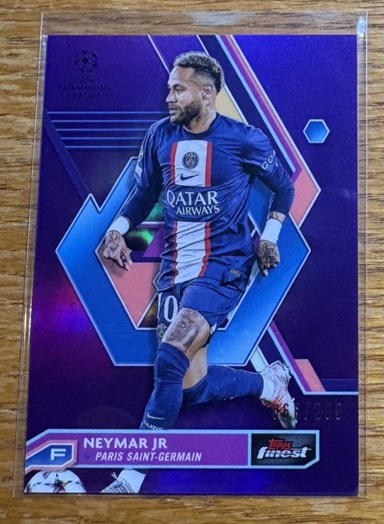 2022-23 Topps Finest UEFA Club Competitions - Neymar Jr #75 Purple 068/299