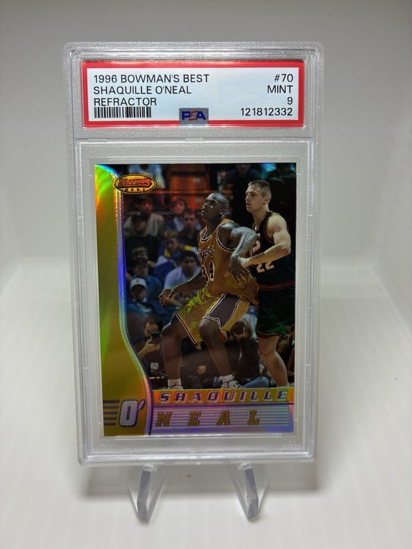 Shaq Shaquille O'Neal 1996 Bowman's Best #70 Refractor PSA 9 Mint Lakers HOF