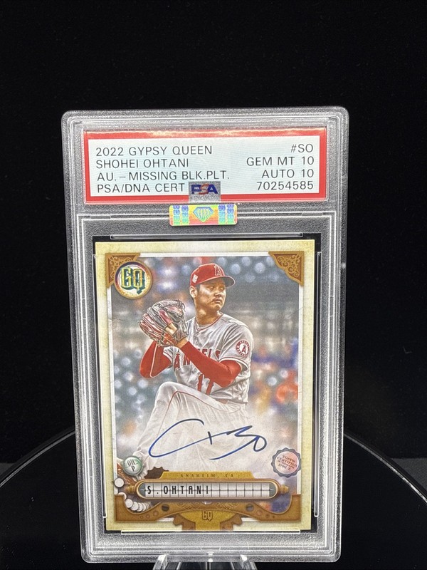 2022 Topps Gypsy Queen Shohei Ohtani Auto /25 PSA Gem MT 10 / Auto 10 MBA Silver