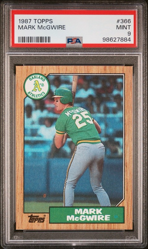 1987 Topps Mark McGwire #366, PSA 9 MINT 