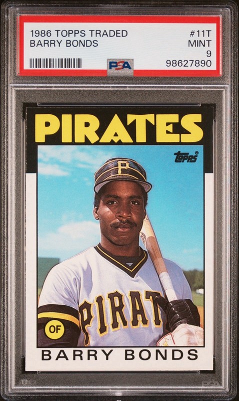 1986 Topps Traded Barry Bonds PSA 9
