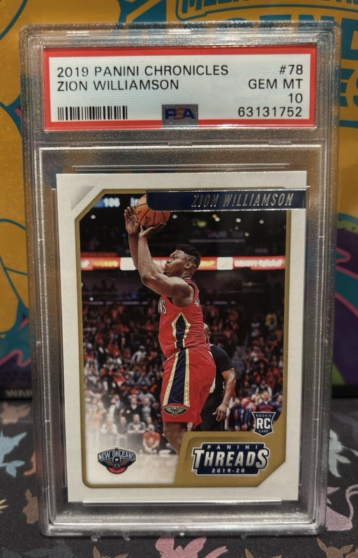 2019-20 Panini Chronicles Zion Williamson Rookie Card RC PSA 10 Gem #78 Pelicans