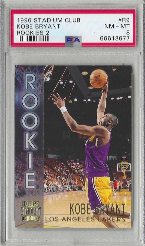 1996-97 STADIUM CLUB ROOKIES 2 #R9 KOBE BRYANT PSA 8 NM-MT HOF