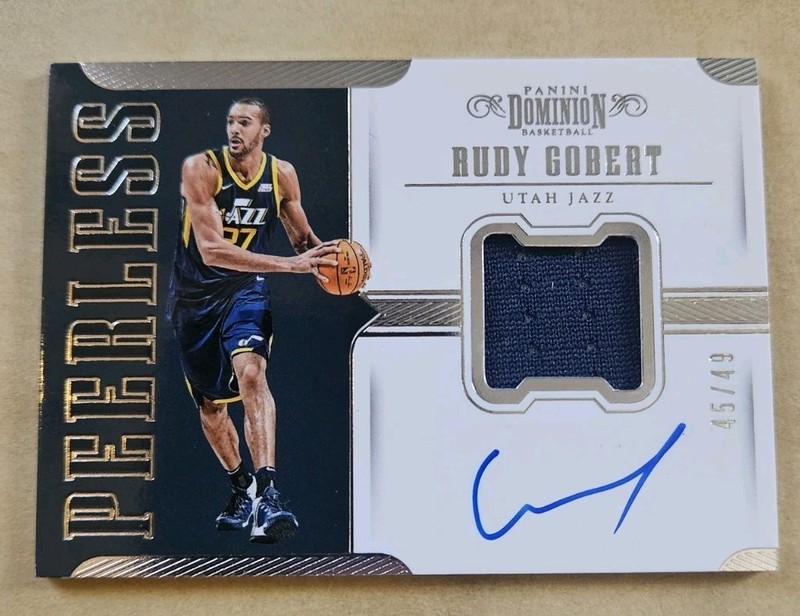 Rudy Gobert 2017-18 Panini Dominion Peerless Patch Auto /49  🤩