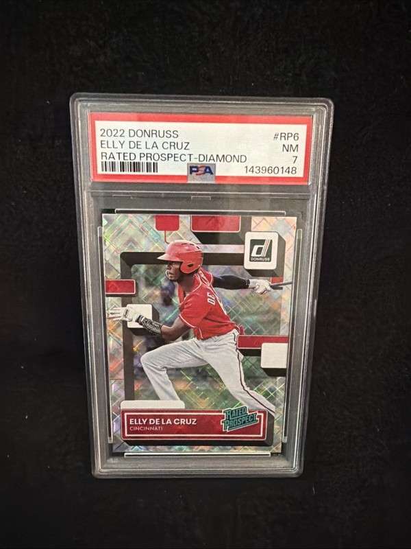 PSA 7 2022 DONRUSS RATED ROOKIE DIAMOND ELLY DE LA CRUZ RC