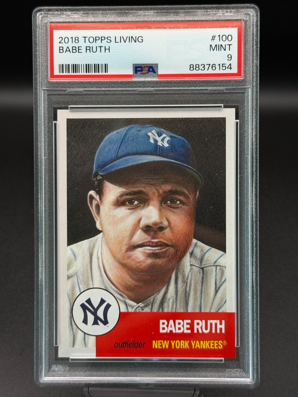 2018 Topps Living Set #100 BABE RUTH New York Yankees PSA 9