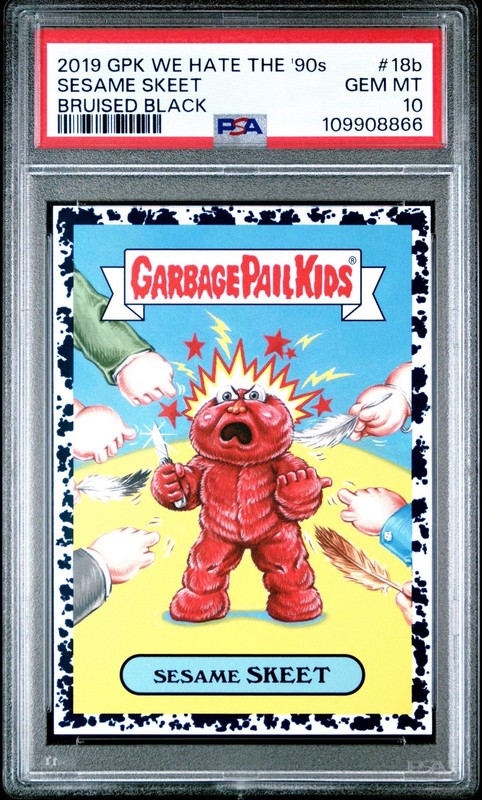 2019 Garbage Pail Kids We Hate 90s 18b Sesame Skeet Elmo BLACK PSA 10 GPK POP 1