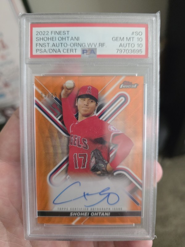 2022 TOPPS FINEST FINEST AUTOS #SO SHOHEI OHTANI /25 PSA 10 AUTO 10 PSA 20 Pop 2 view 2
