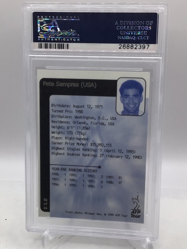 1999 ATP Tour Pete Sampras PSA 8 view 2