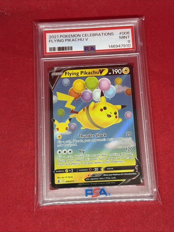 2021 POKEMON CELEBRATIONS #006 FLYING PIKACHU V PSA 9