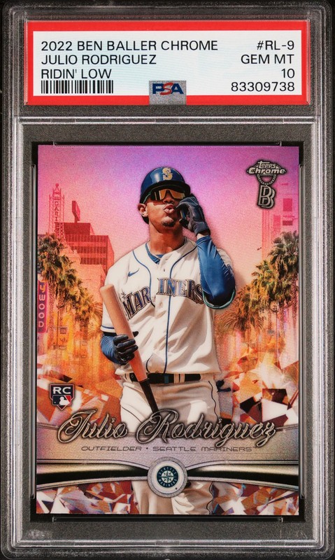 2022 Topps Chrome Ben Baller Julio Rodriguez #RL-9 Ridin' Low PSA 10 view 1