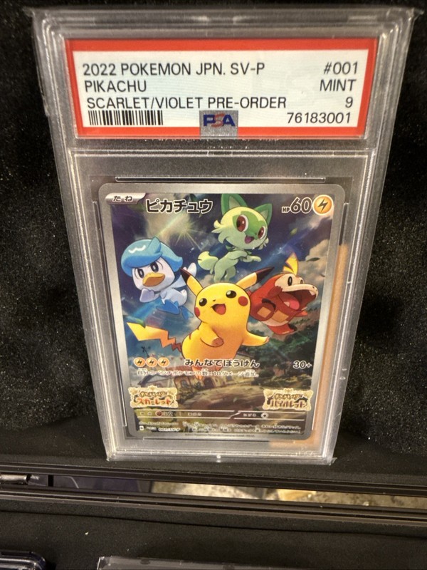 2022 POKEMON JPN SV PROMO SCARLET & VIOLET PRE-ORDER #001 PIKACHU PSA 9