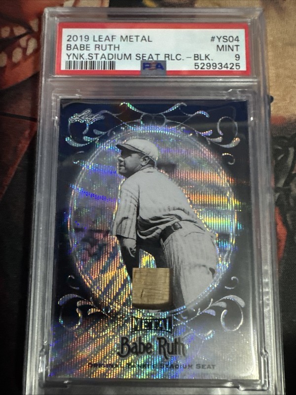 2019 Leaf Babe Ruth Collection Yankee Stadium Seat/3 Psa 9