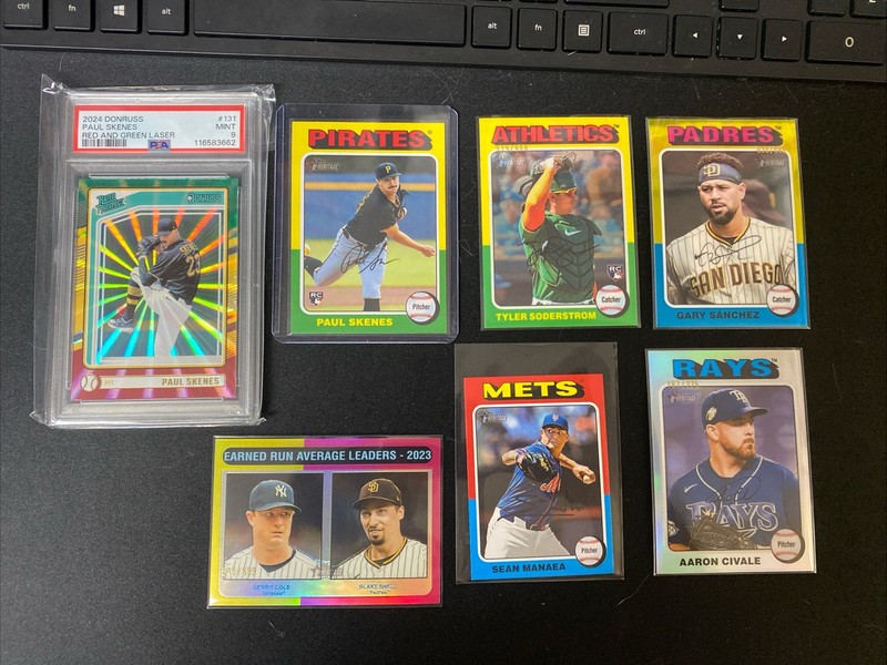 2024 Donruss Paul Skenes #131 Red and Green Laser Rookie PSA 9 LOT