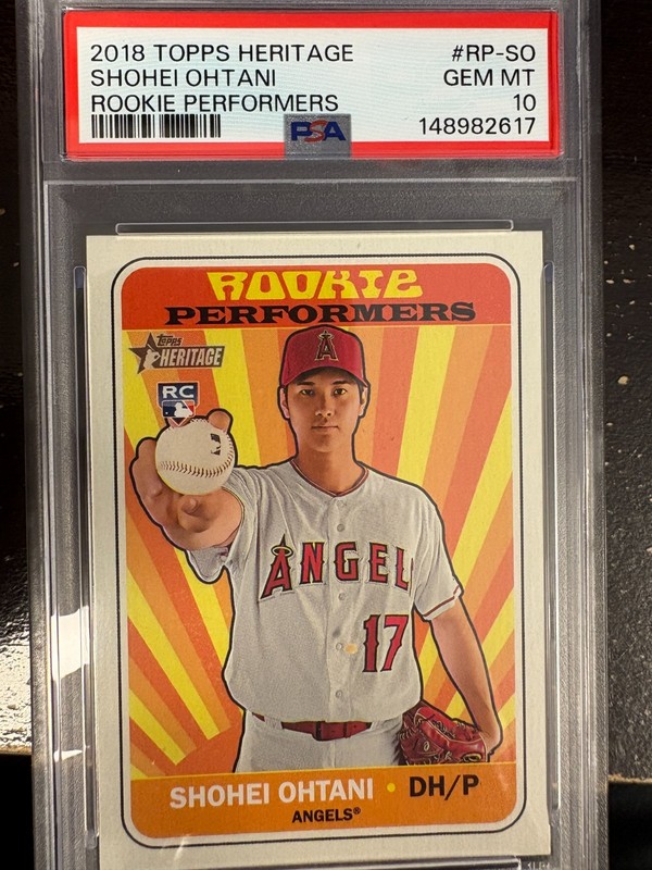 SHOHEI OHTANI 2018 TOPPS HERITAGE ROOKIE PERFORMERS PSA 10 GEM MINT