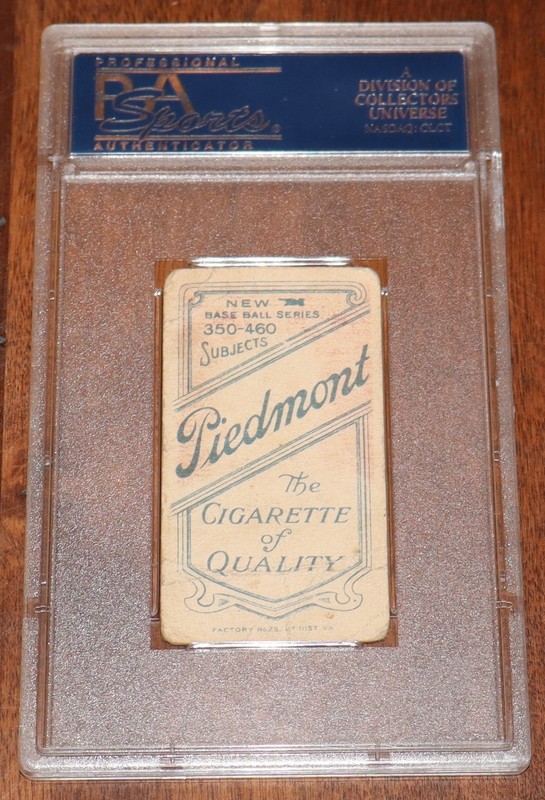 T206 PIEDMONT TY COBB RED PORTRAIT COMPLETE CARD GRADED PSA 1 SOLID CARD view 2