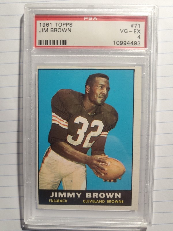 1961 Topps Jim Brown #71 PSA 4 view 1