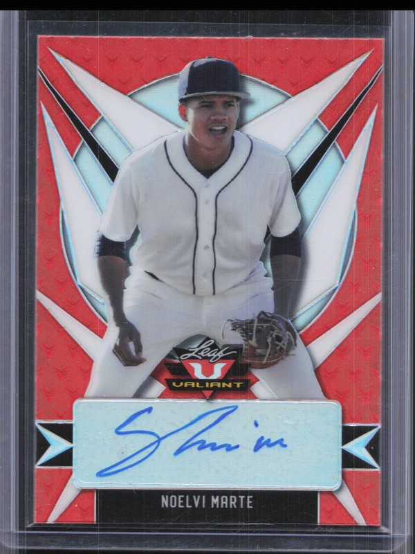 2021 Leaf Valiant #BA-NM1 Noelvi Marte Orange Auto #1/1