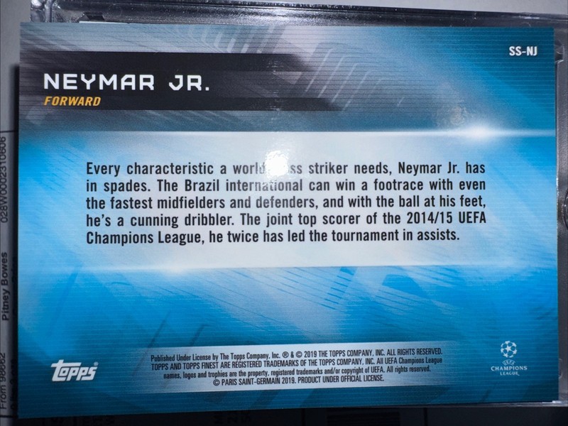 2018-19 Topps Finest UEFA Champions League - Standout Strikers Neymar Jr #SS-NJ view 2