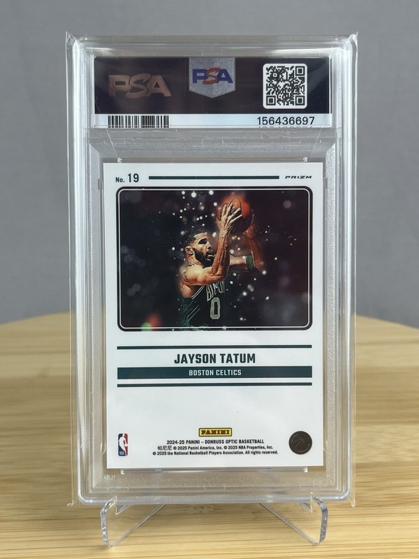 2024-25 Donruss Optic #19 Jayson Tatum PSA 9 Mythical Case Hit Celtics view 2