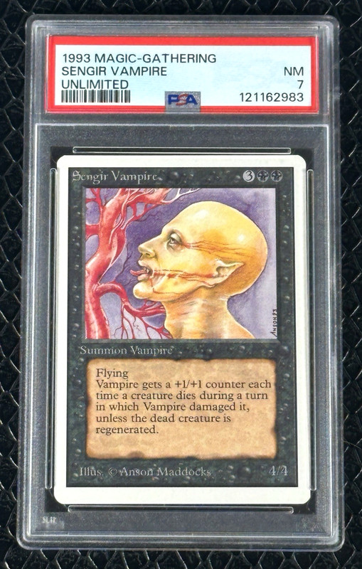 Unlimited Sengir Vampire MTG Magic the Gathering PSA 7