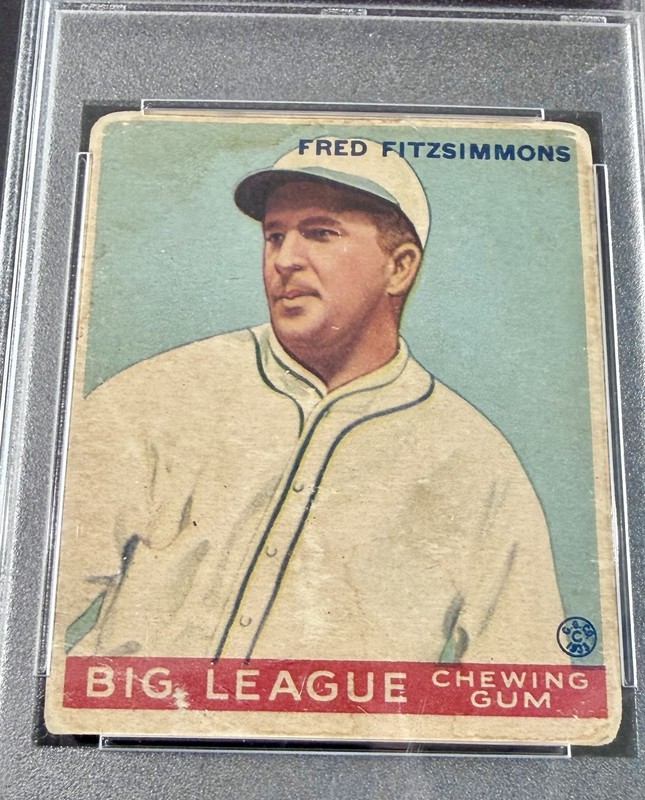 1933 Goudey Fred Fitzsimmons #130 PSA 1.5 Fair -  New York Giants view 2