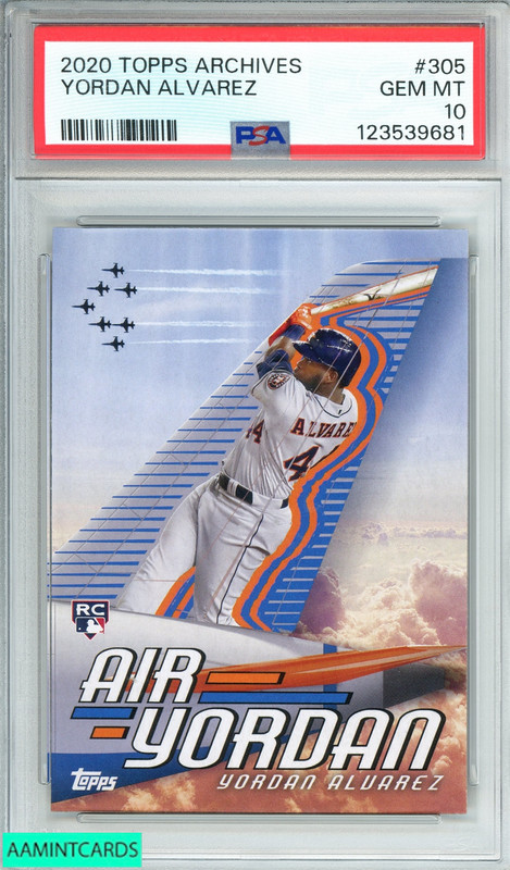 2020 TOPPS ARCHIVES YORDAN ALVAREZ #305 RC PSA 10 GEM MT