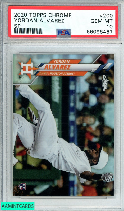 2020 TOPPS CHROME YORDAN ALVAREZ #200 SP ROOKIE PSA 10 GEM MT
