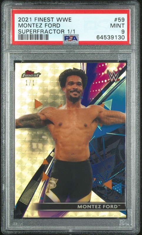 2021 WWE Topps Finest Montez Ford Superfractor 1/1 PSA 9