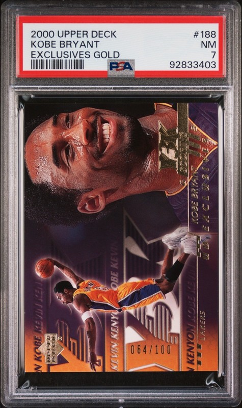2000 Upper Deck Kobe Bryant Exclusives Gold /100 #188 PSA 7 Mamba