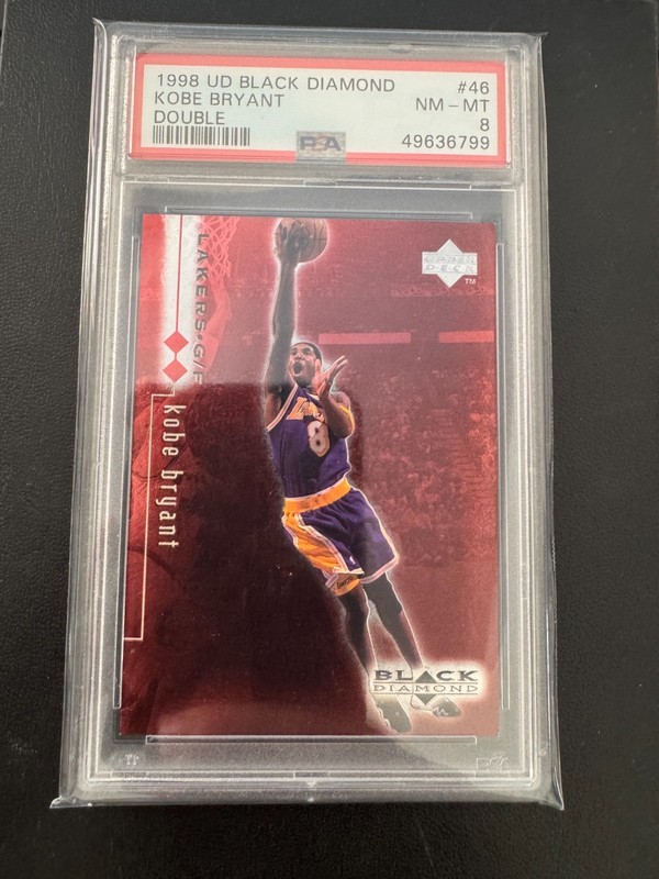 1998-99 Upper Deck UD Black Diamond Kobe Bryant Double /3000 PSA 8 #46 Mamba