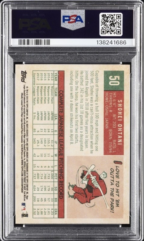 Topps 2018 Archives Shohei Ohtani RC PSA Angels | CHASER PACK | view 2