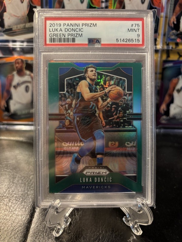 2019 Panini Prizm Luka Doncic Green Prizm PSA 9 - Dallas Mavericks/LA Lakers