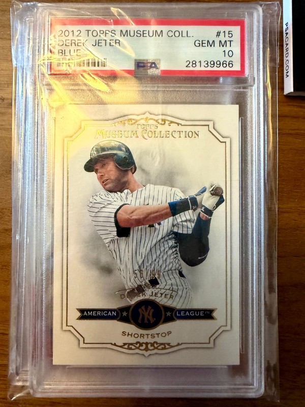 2012 TOPPS MUSEUM COLLECTION BLUE /99 #15 DEREK JETER PSA 10 GEM MT YANKEES HOF